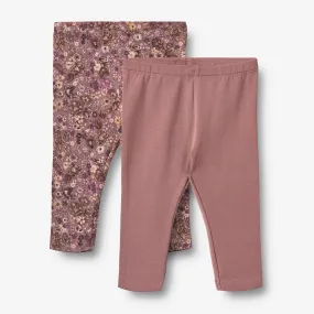 2-pack Leggings Jules| Baby - lavender flowers