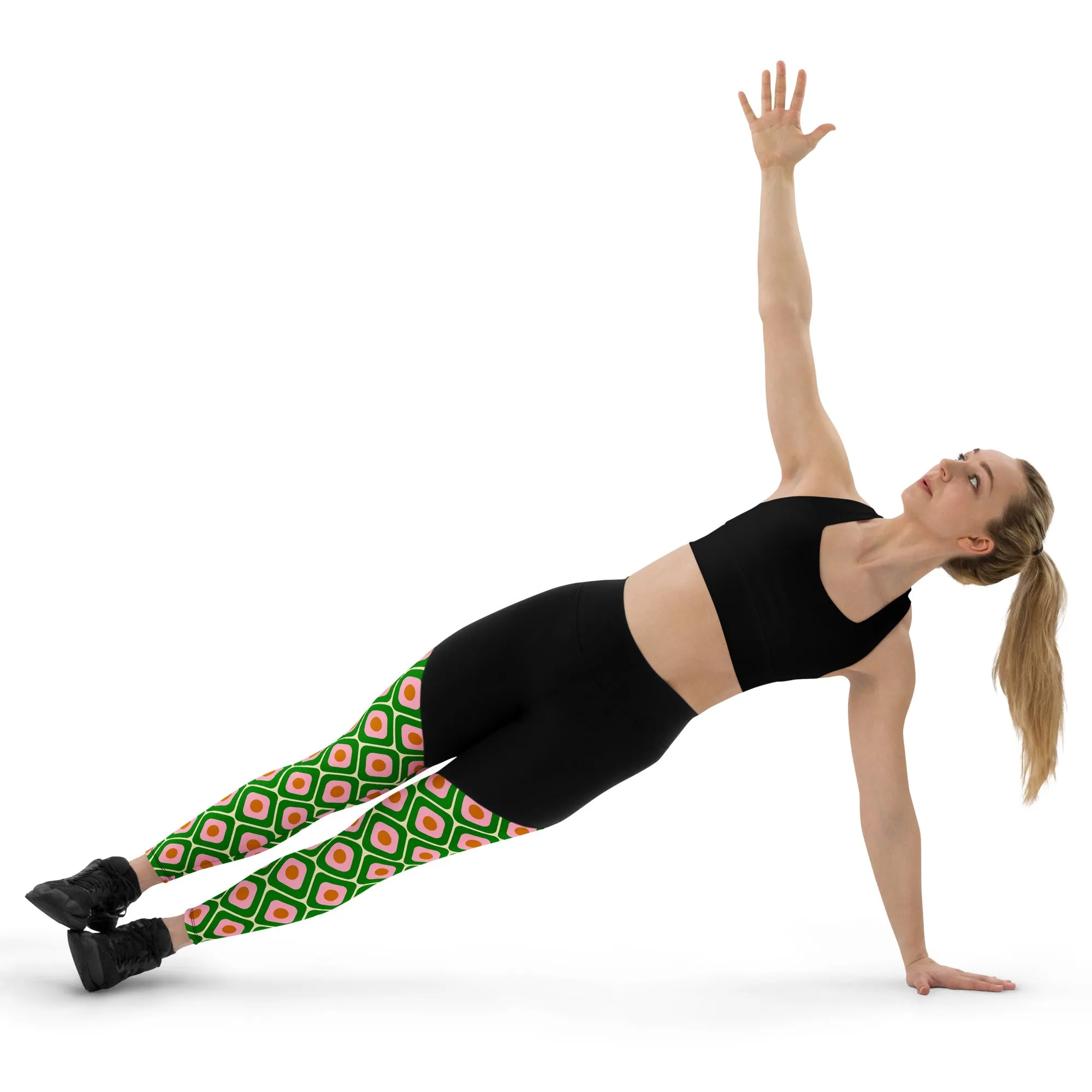 70s Retro Pattern Compression Leggings