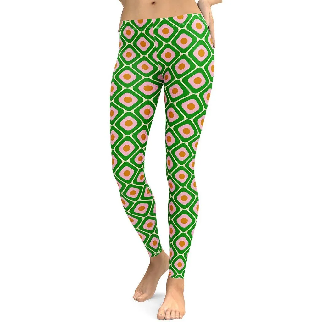 70s Retro Pattern Leggings