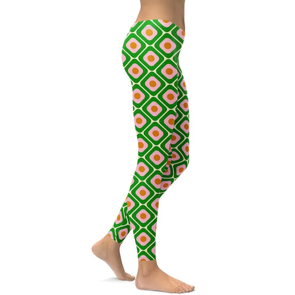 70s Retro Pattern Leggings