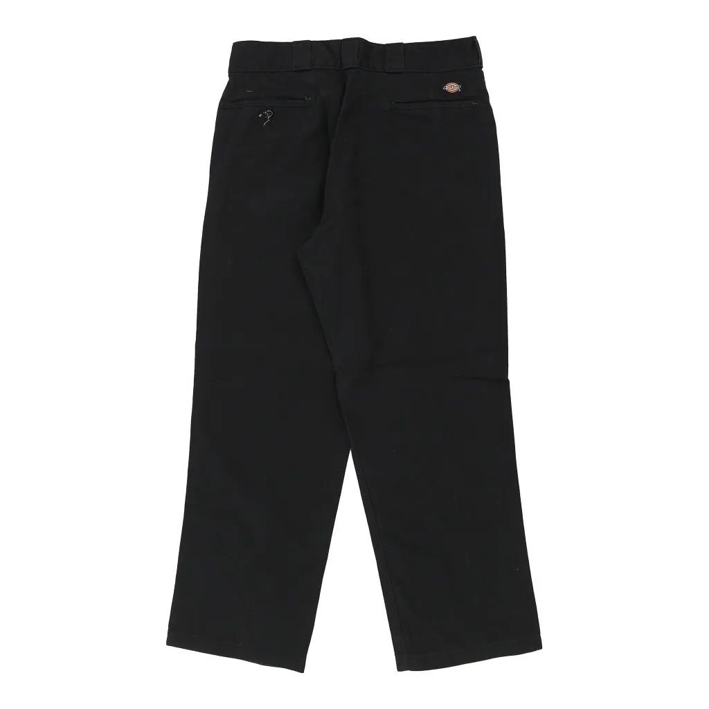 874 Dickies Trousers - 34W 30L Black Cotton Blend