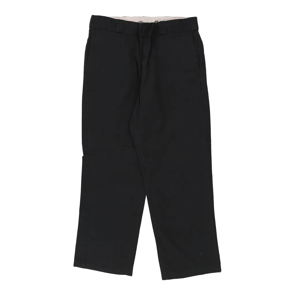 874 Dickies Trousers - 34W 30L Black Cotton Blend