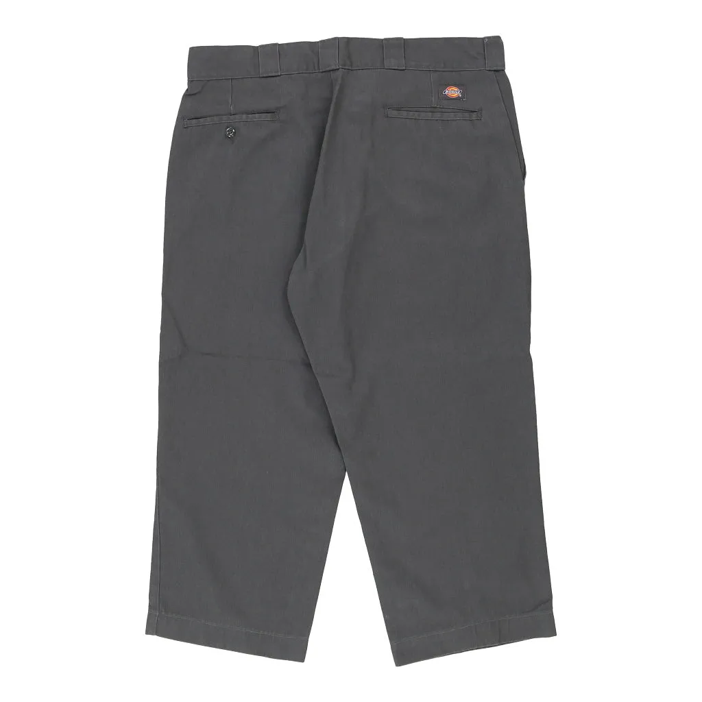 874 Dickies Trousers - 36W 24L Grey Cotton Blend