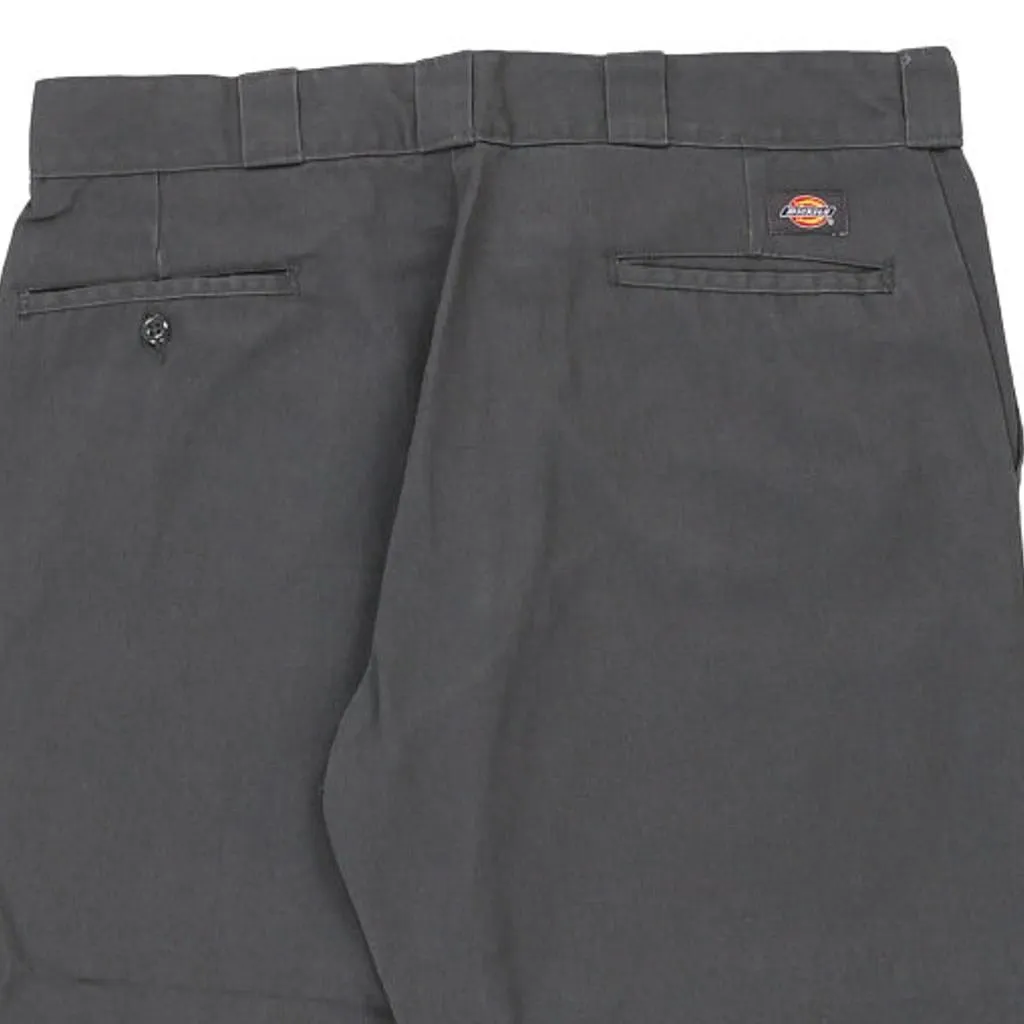 874 Dickies Trousers - 36W 24L Grey Cotton Blend