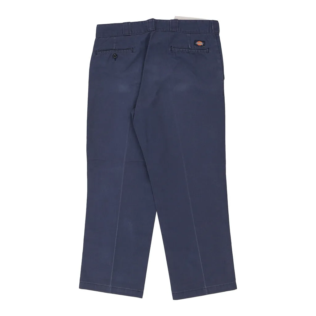 874 Dickies Trousers - 36W 29L Navy Cotton Blend