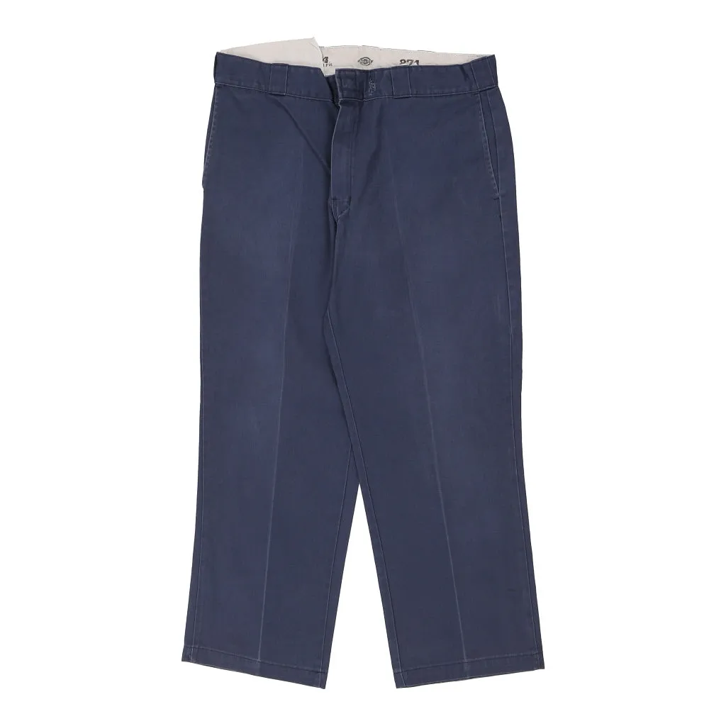 874 Dickies Trousers - 36W 29L Navy Cotton Blend