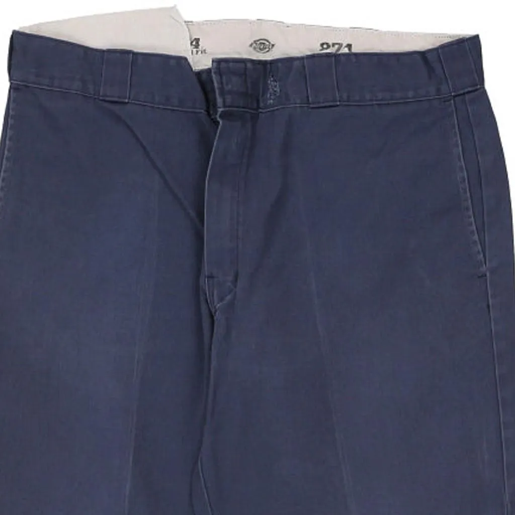 874 Dickies Trousers - 36W 29L Navy Cotton Blend