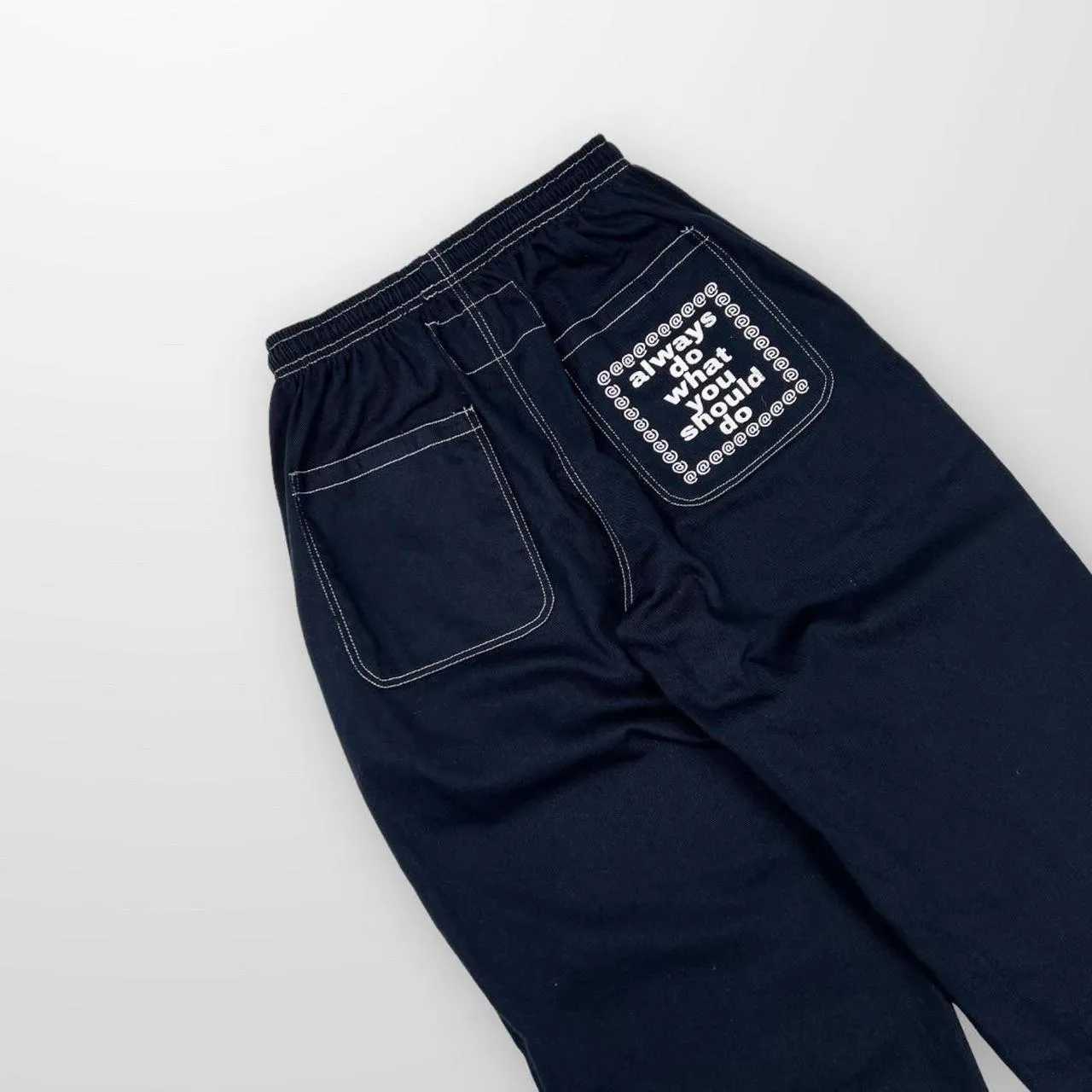 ADWYSD Relaxed Jeans In / Navy Indigo Denim W/ Contrast Stitching