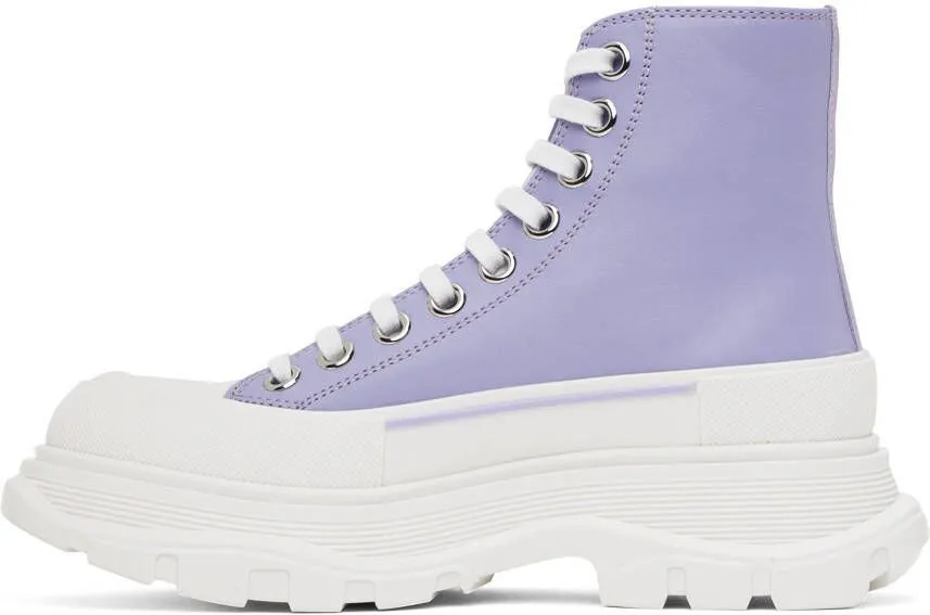 Alexander McQueen Purple Tread Slick Sneakers