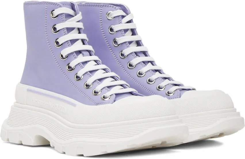 Alexander McQueen Purple Tread Slick Sneakers