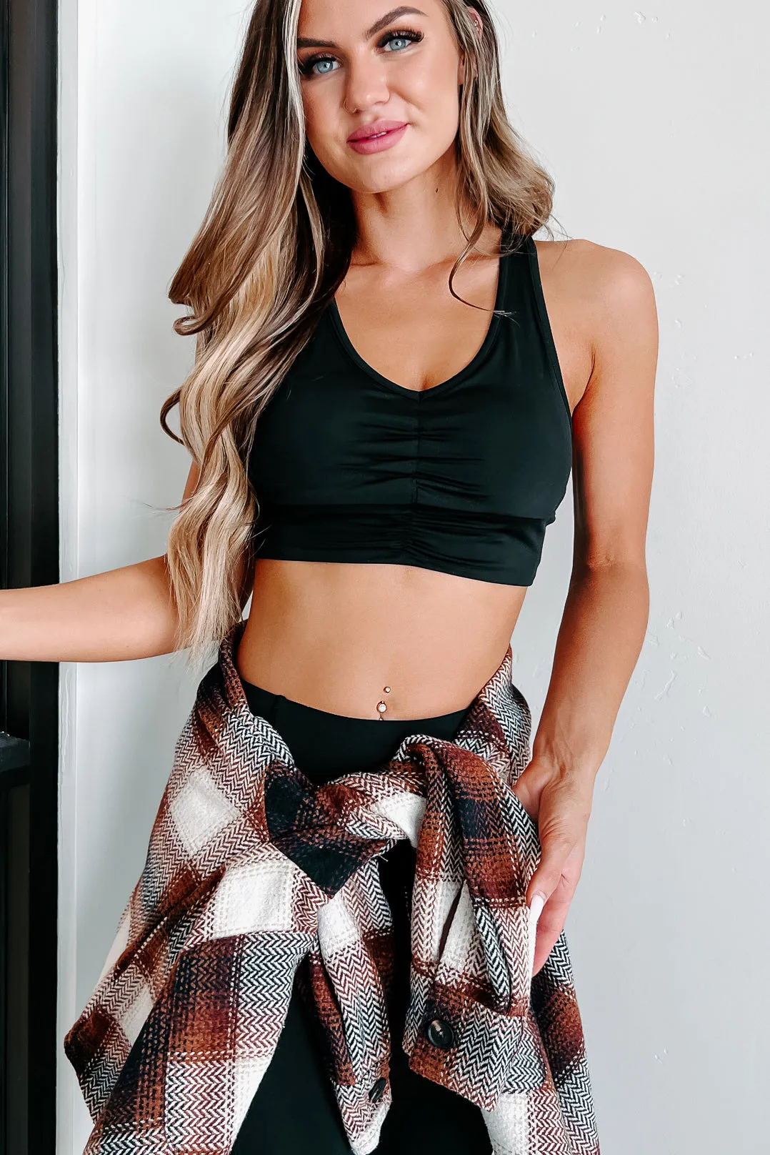 Always Moving Two Piece Top & Leggings Set (Black)