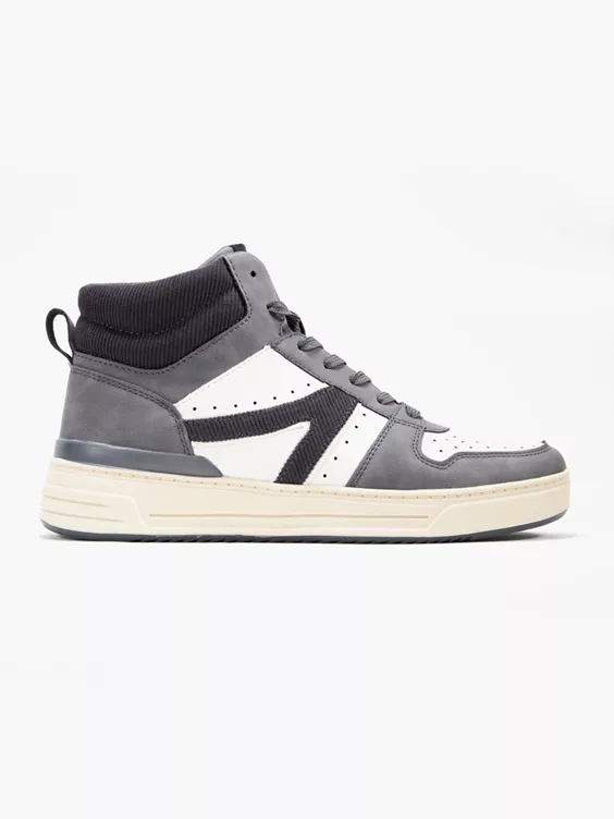 AM SHOE  Dark Grey/Black Hi Top Casual TrainerS