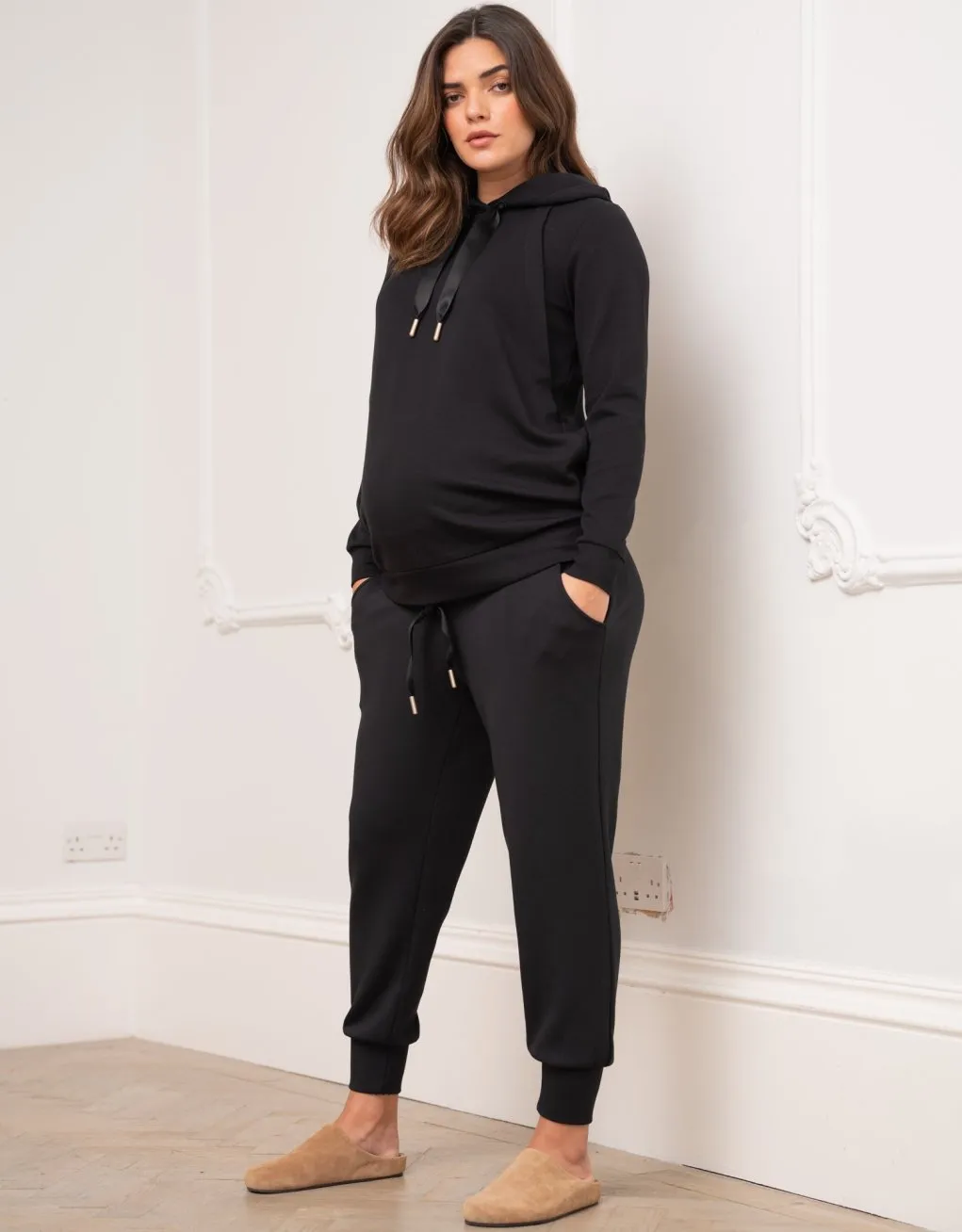 Atticus | Modal Blend Black Maternity Joggers