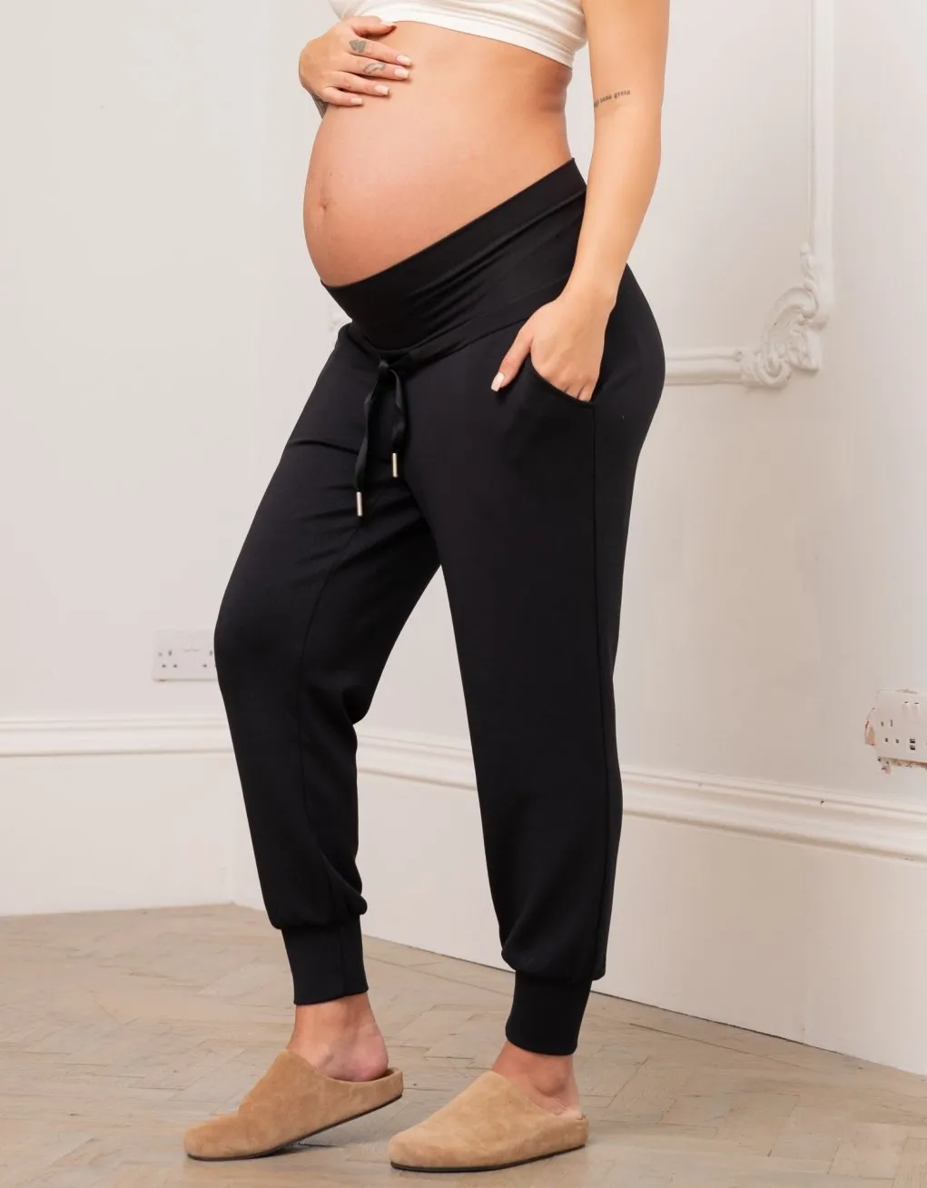 Atticus | Modal Blend Black Maternity Joggers