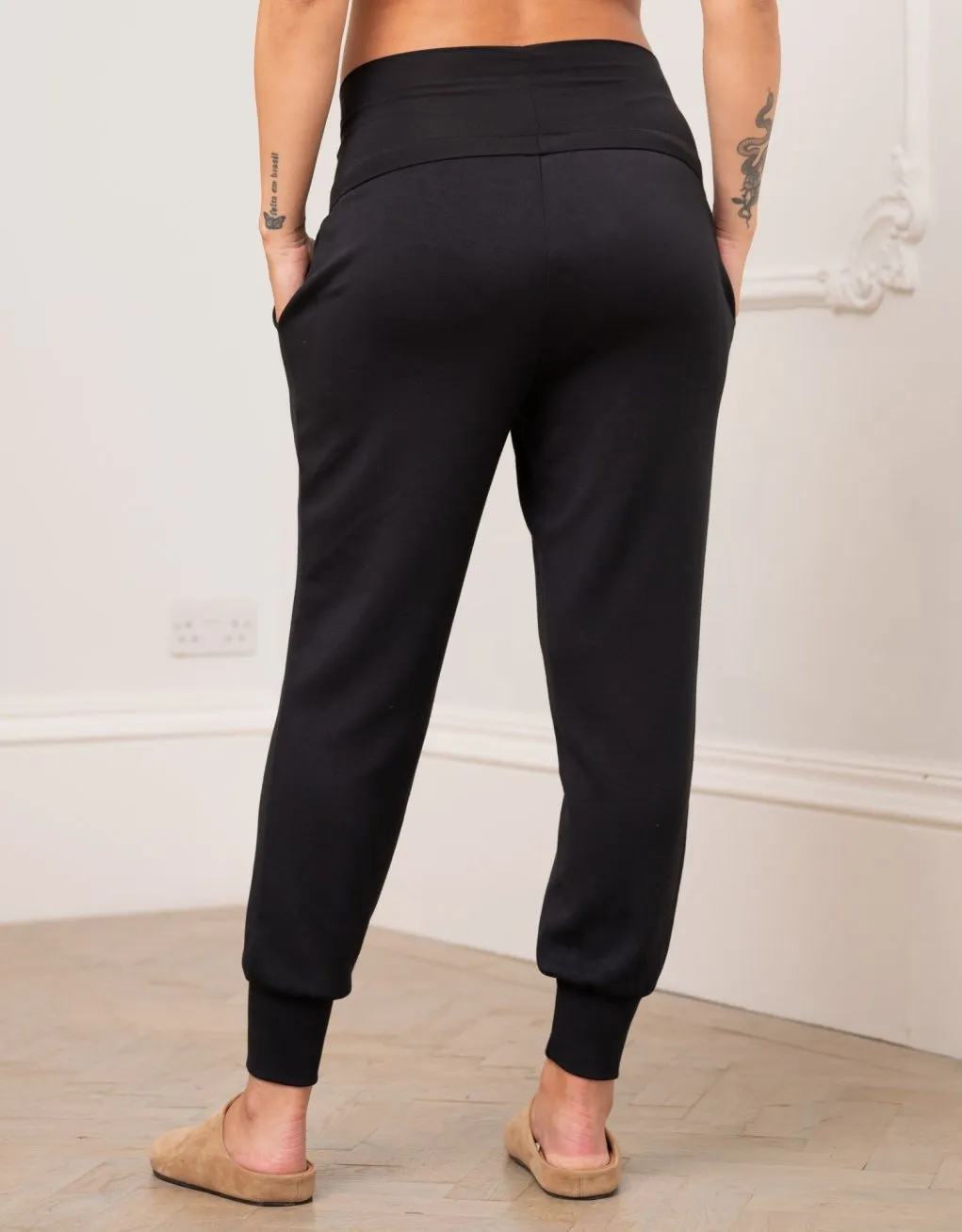 Atticus | Modal Blend Black Maternity Joggers