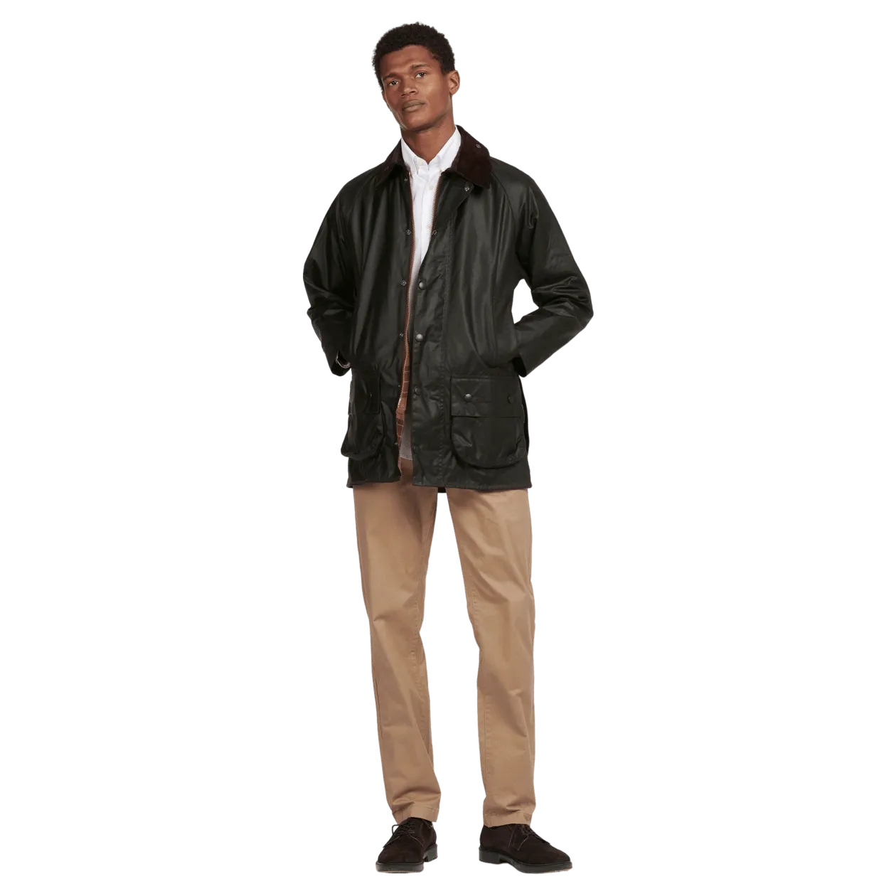 Barbour Beaufort Waxed Jacket in Sage