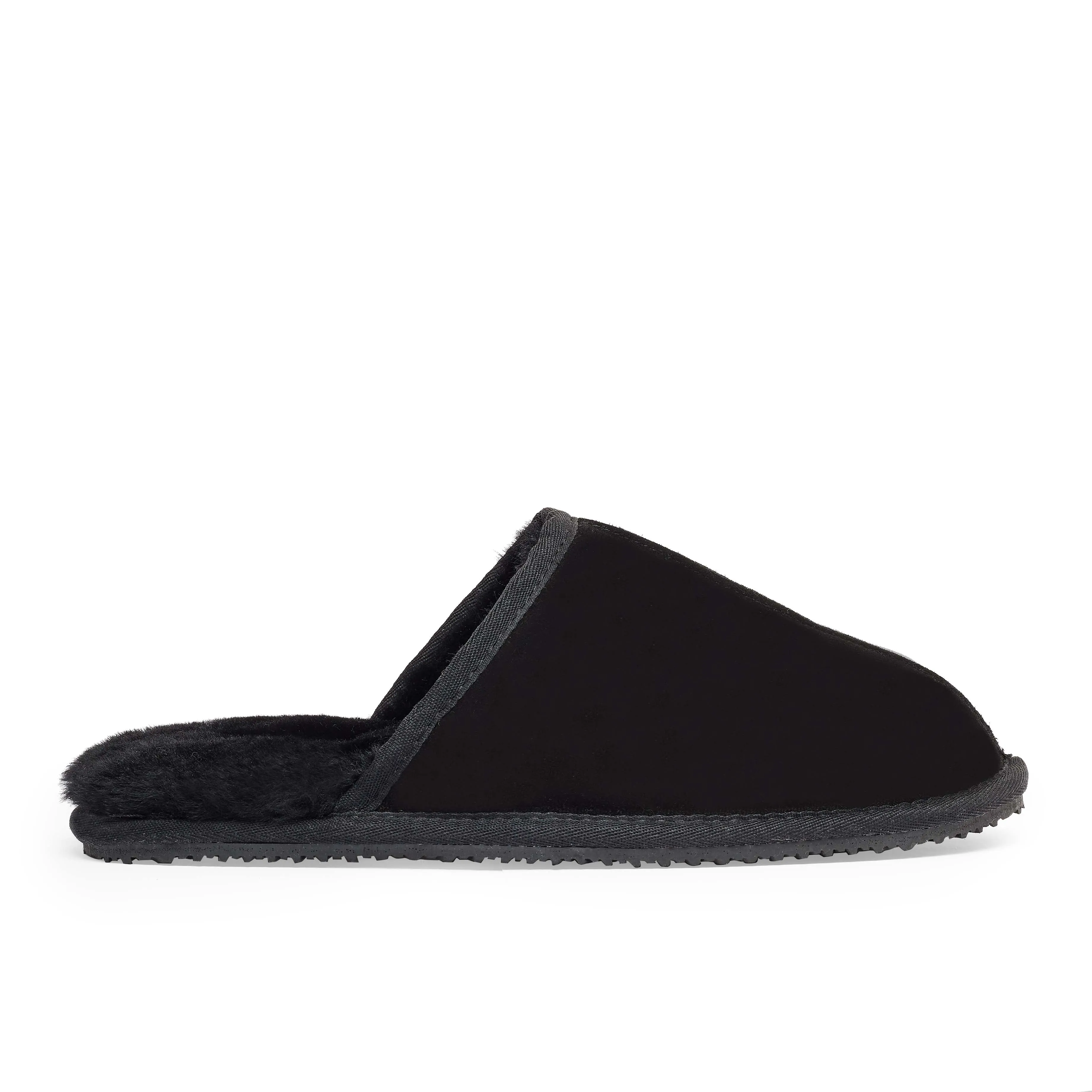 Black Mens Classic Slipper