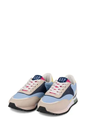 Blue/Neutral Colourblock New York Low Top Colourblock Trainers - Kids