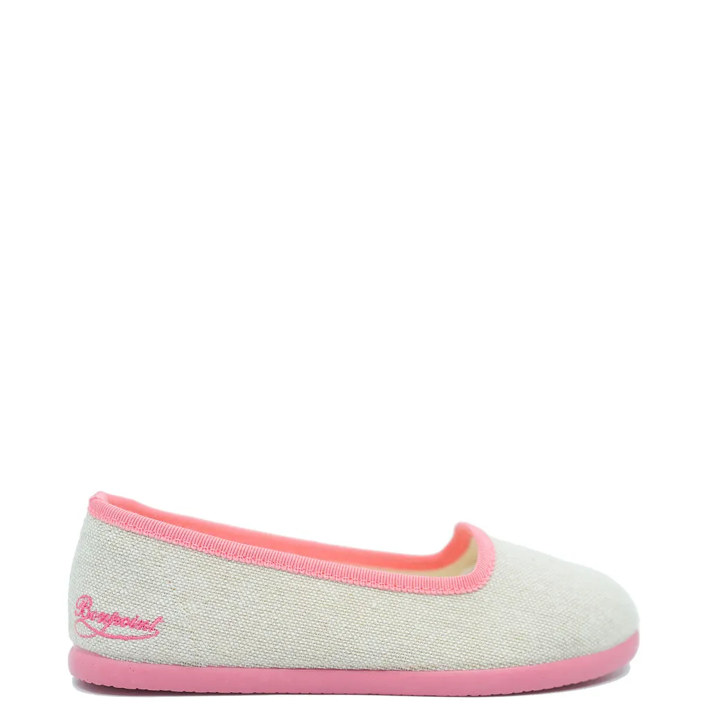 Bonpoint Logo Rose Camella Slipper