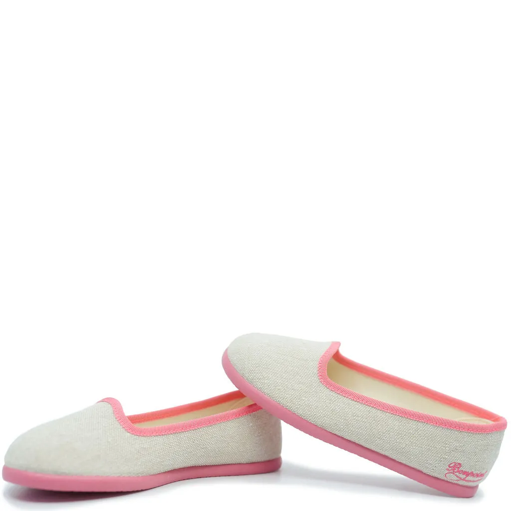 Bonpoint Logo Rose Camella Slipper