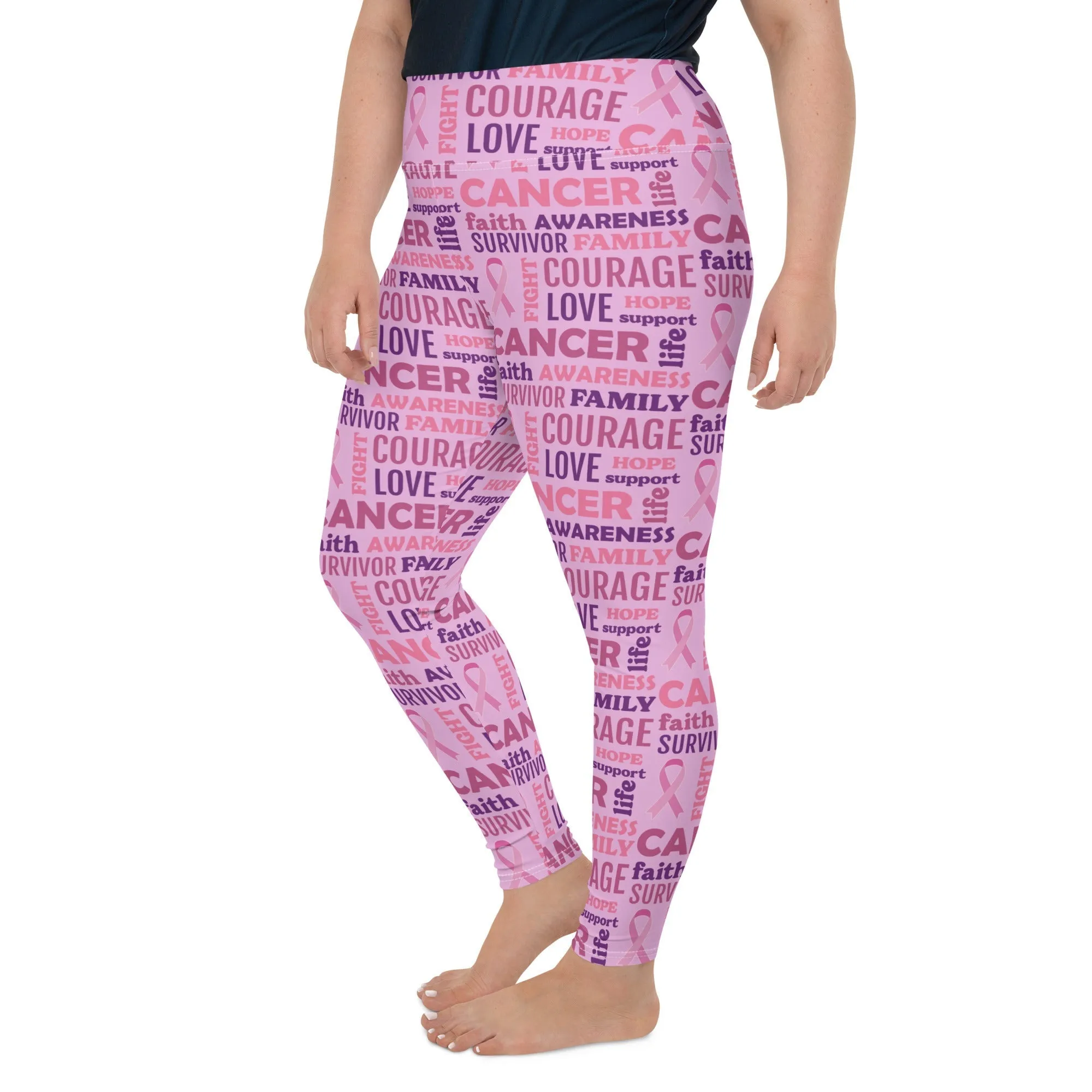 Breast Cancer Awareness Plus Size Leggings