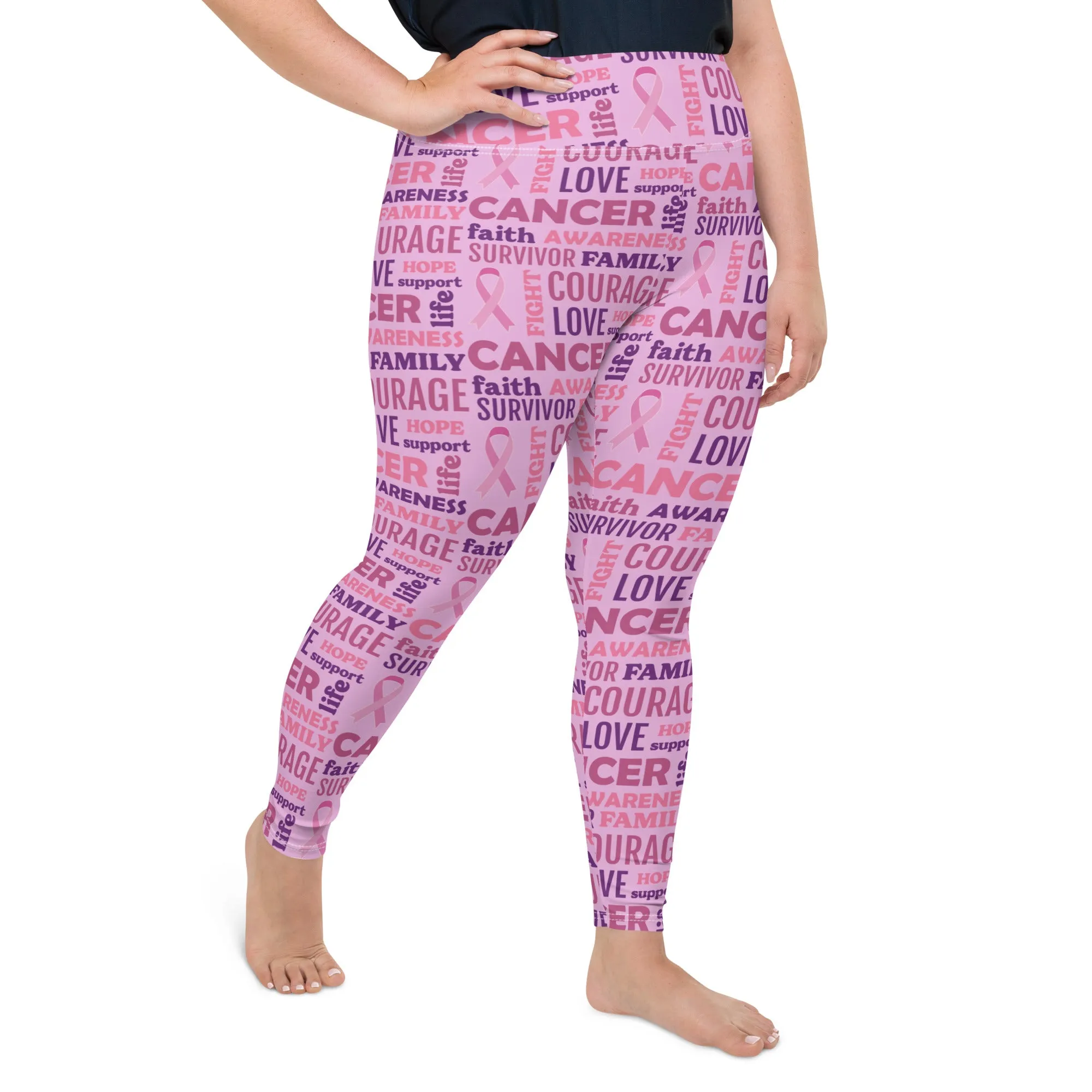 Breast Cancer Awareness Plus Size Leggings