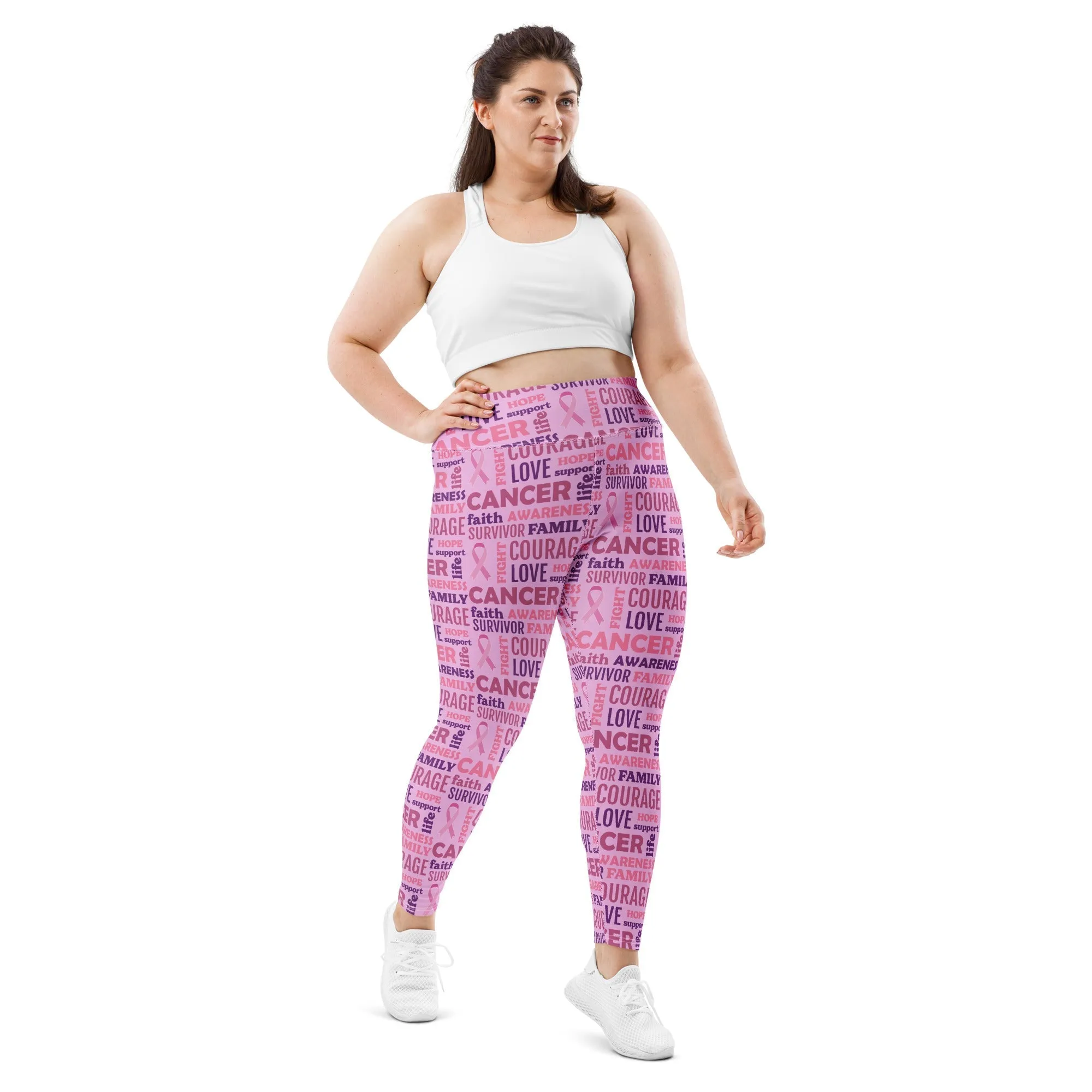 Breast Cancer Awareness Plus Size Leggings