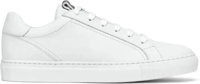 Brunello Cucinelli Monili-embellished leather sneakers White