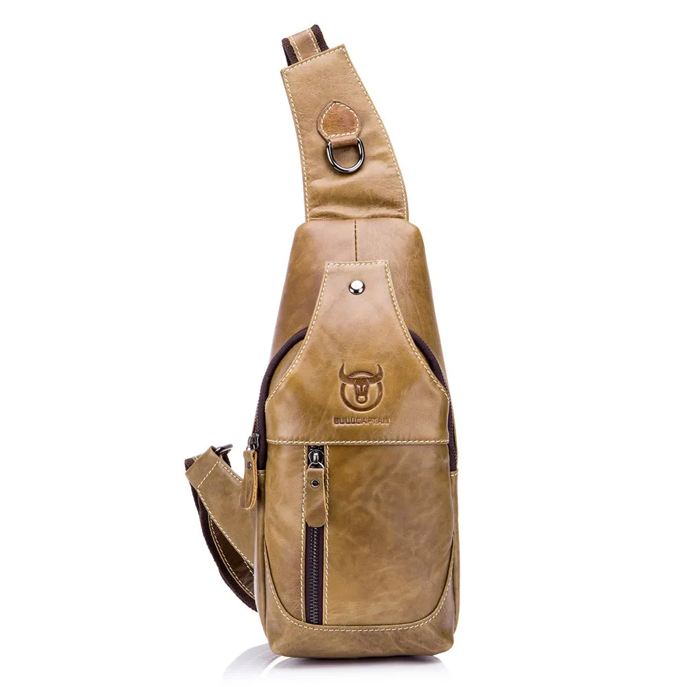 BULLCAPTAIN Genuine Leather Backpack