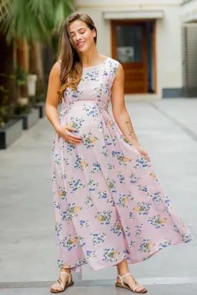 Cameo Pink Flair Maternity & Nursing Dress