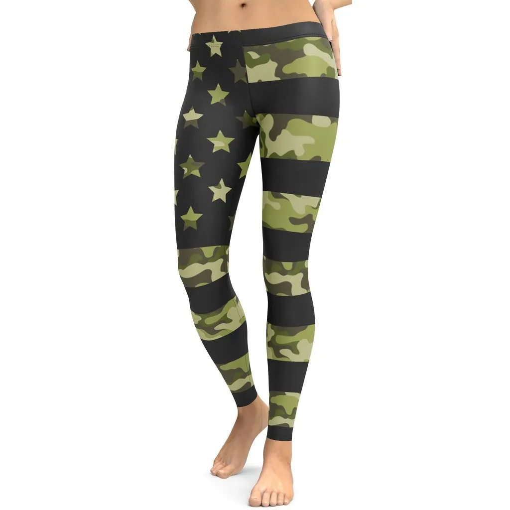 Camo Patriotic Leggings