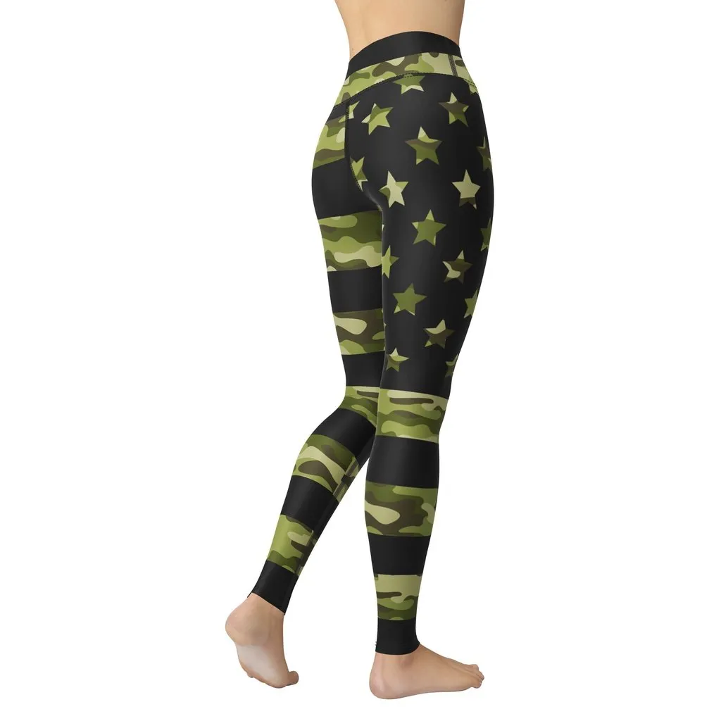 Camo Patriotic Yoga Leggings