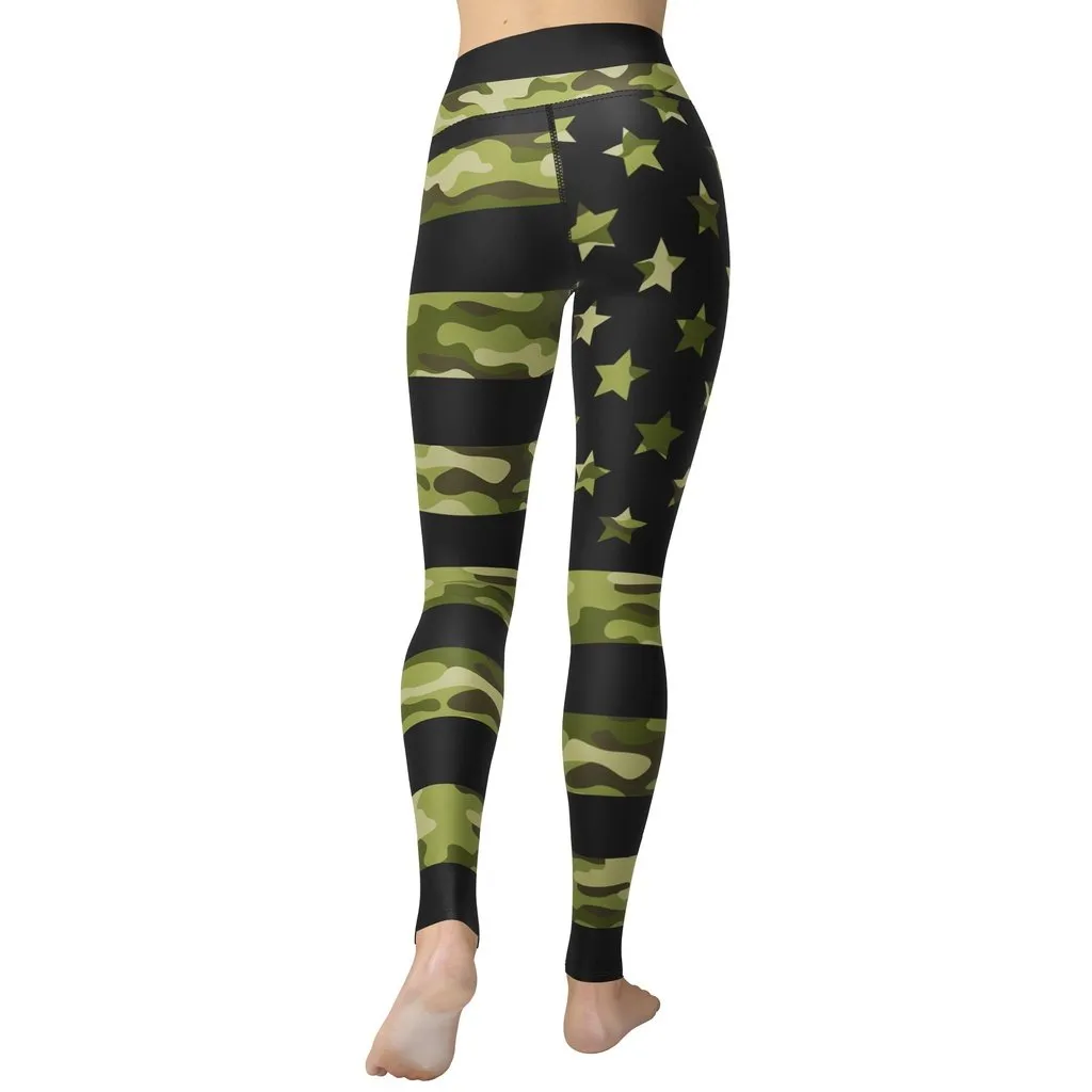 Camo Patriotic Yoga Leggings