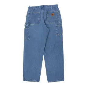 Carhartt Carpenter Trousers - 36W 32L Blue Cotton