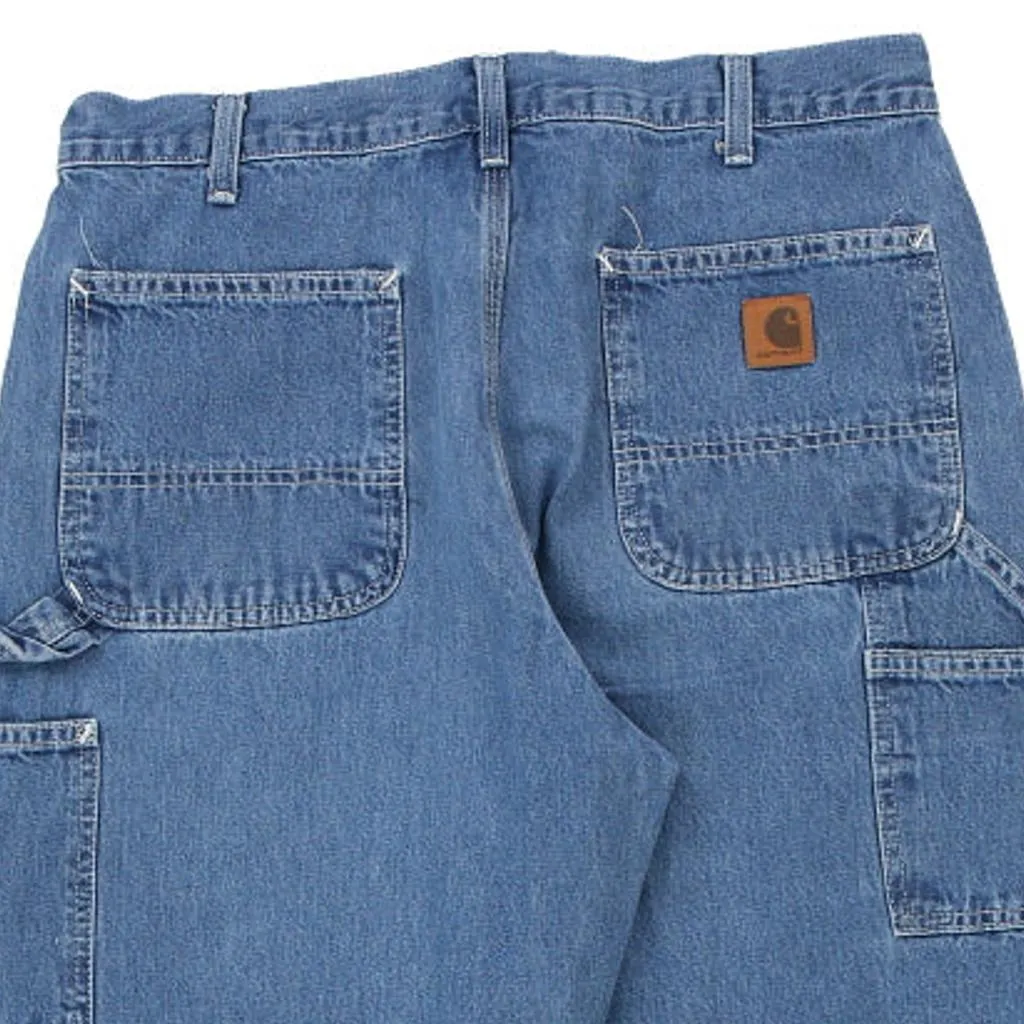 Carhartt Carpenter Trousers - 36W 32L Blue Cotton