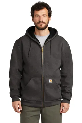 Carhartt Rain Defender Rutland Thermal-Lined Hooded Zip-Front Sweatshirt CT100632 Carbon Heather