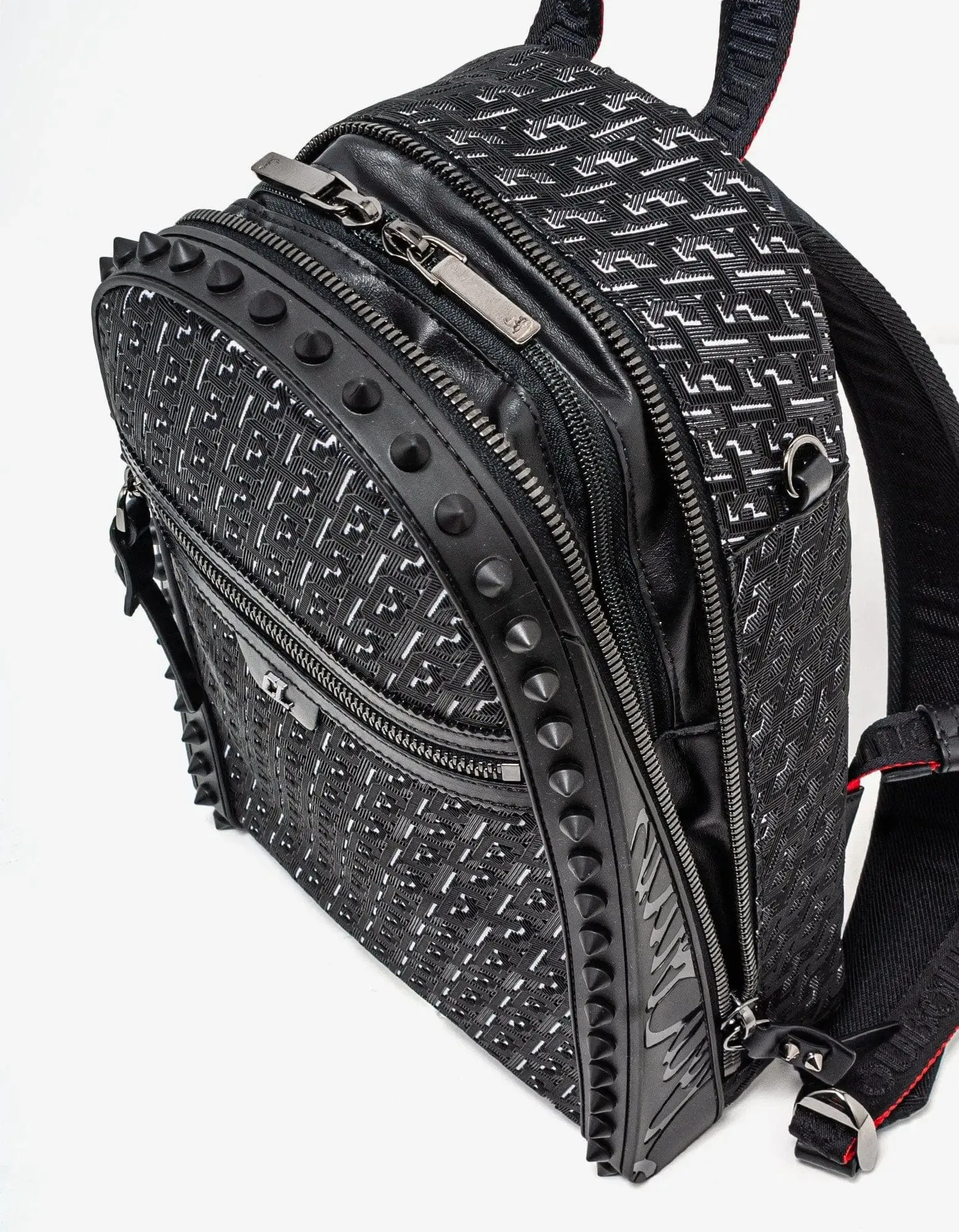 Christian Louboutin Backparis Small Black Techno CL Backpack