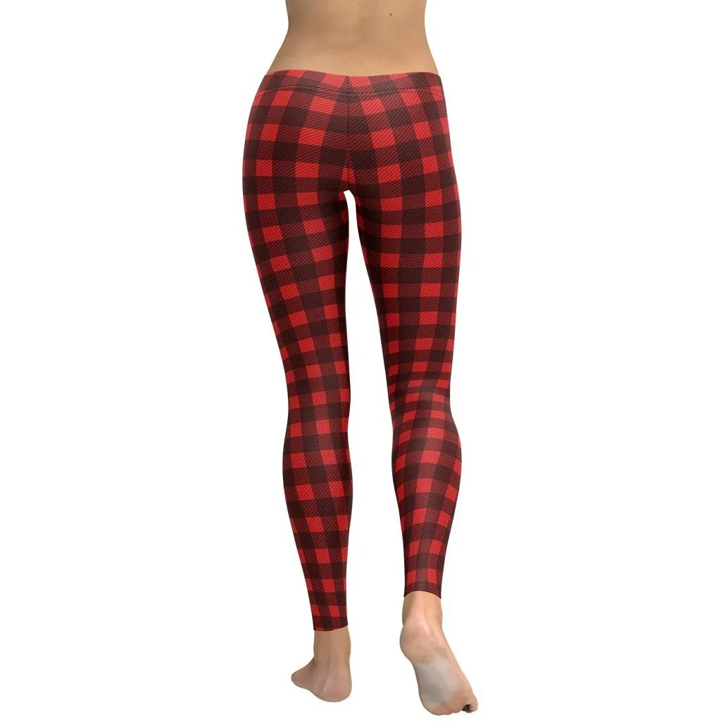 Christmas Buffalo Print Leggings