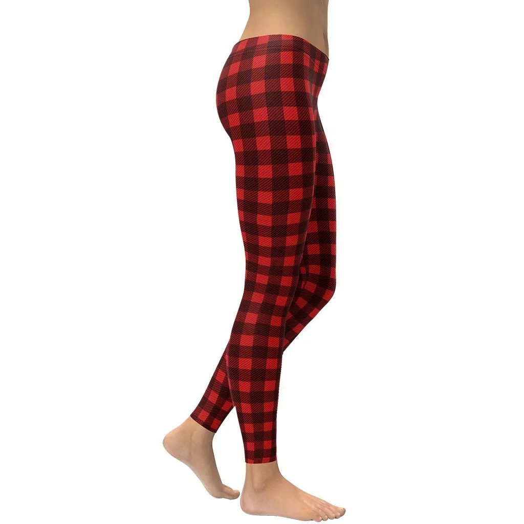 Christmas Buffalo Print Leggings