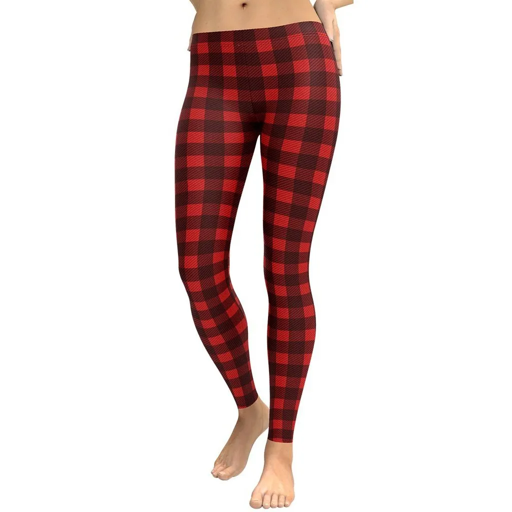 Christmas Buffalo Print Leggings