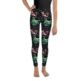 Christmas Lights & Cats Youth Leggings