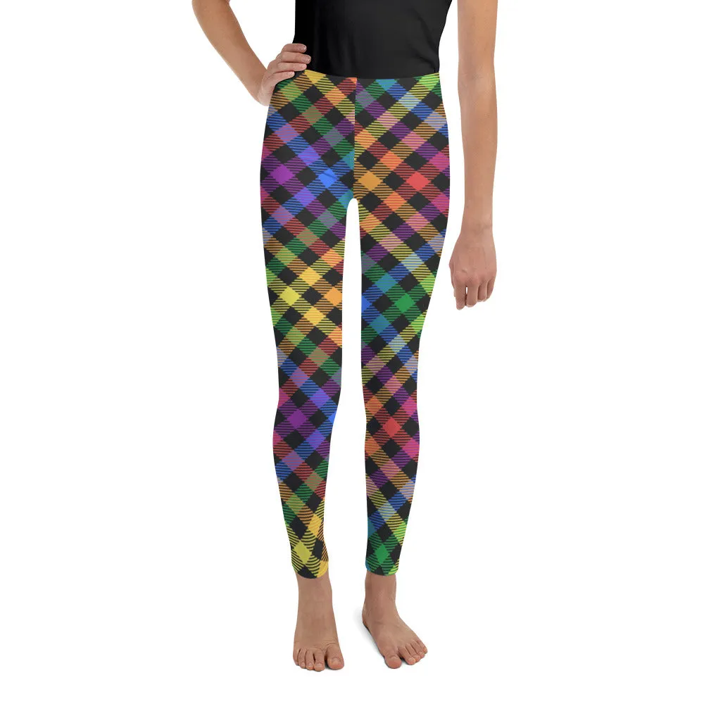 Colorful Plaid Youth Leggings