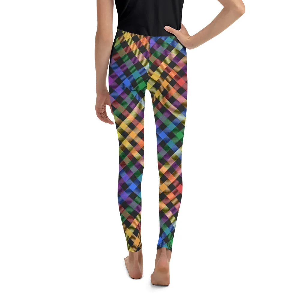 Colorful Plaid Youth Leggings