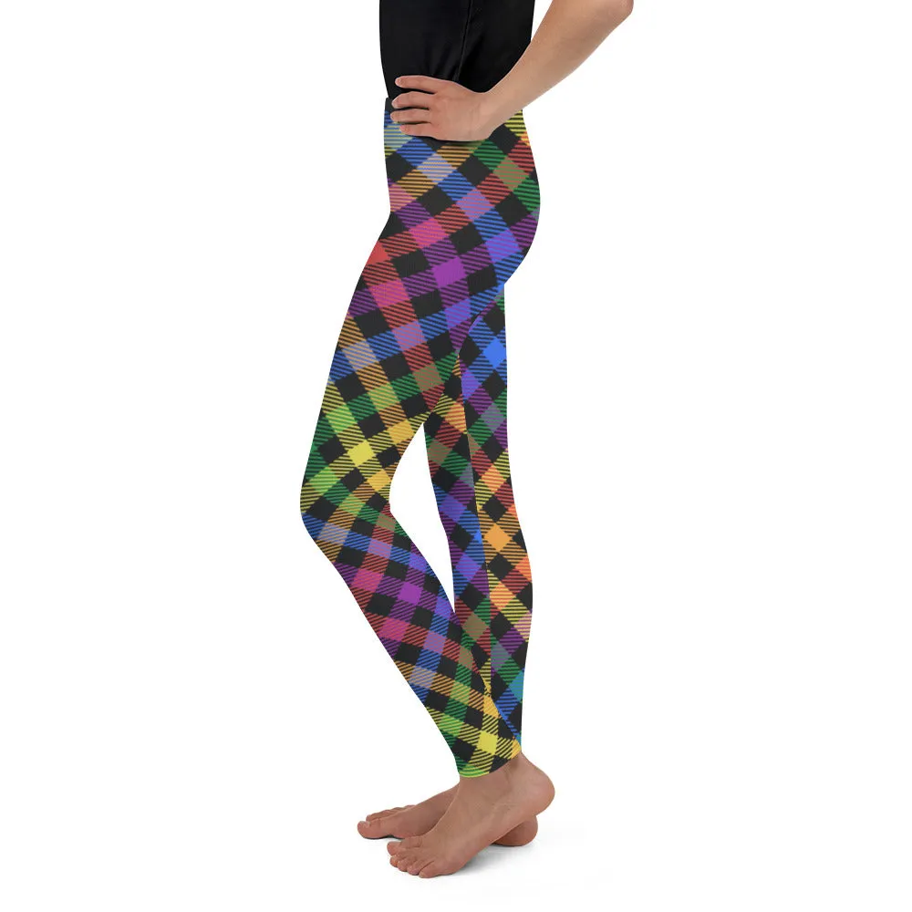 Colorful Plaid Youth Leggings