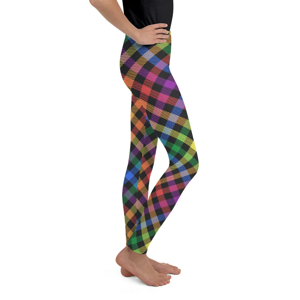 Colorful Plaid Youth Leggings