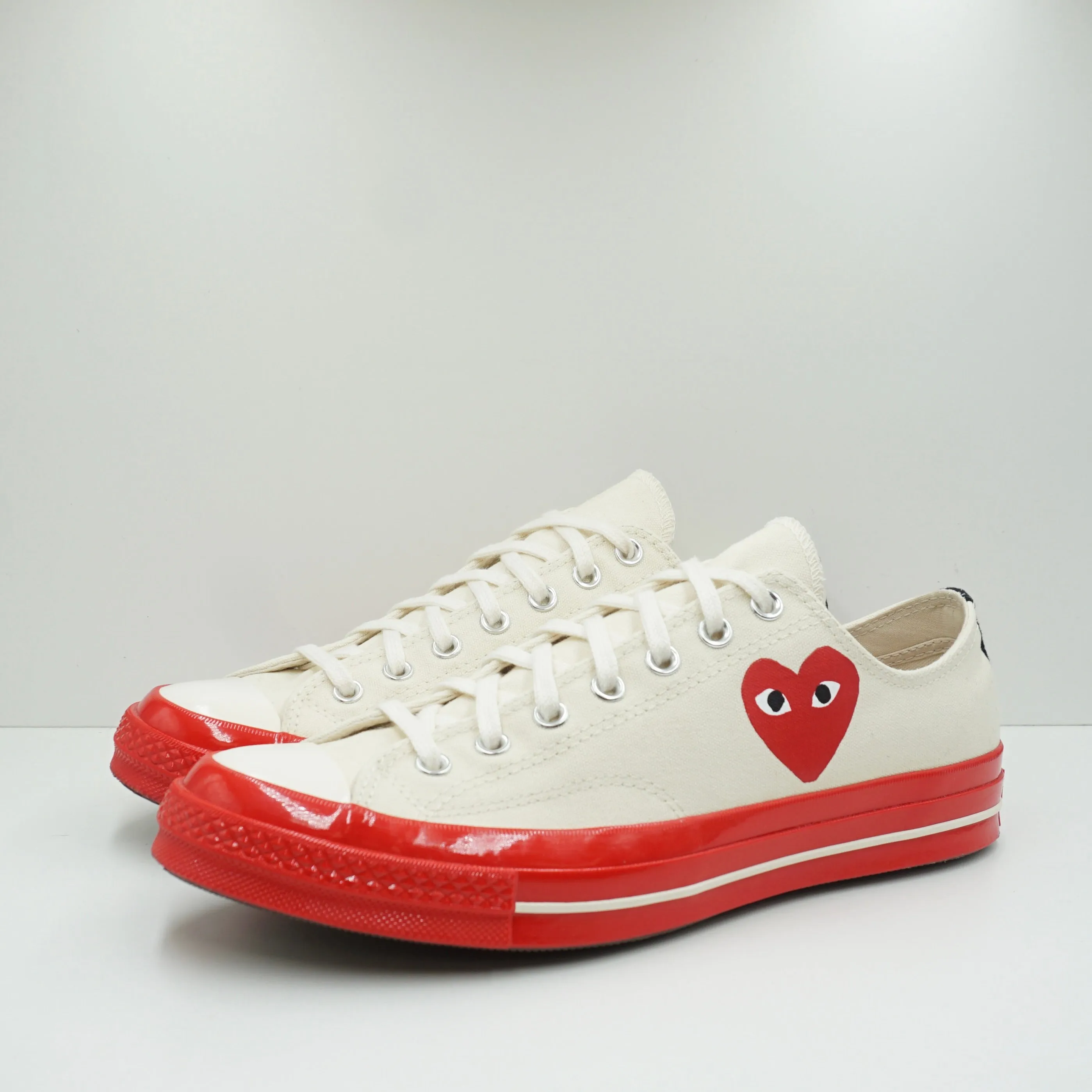 Converse CTAS 70 Ox Comme Des Garcons PLAY Egret Red Midsole