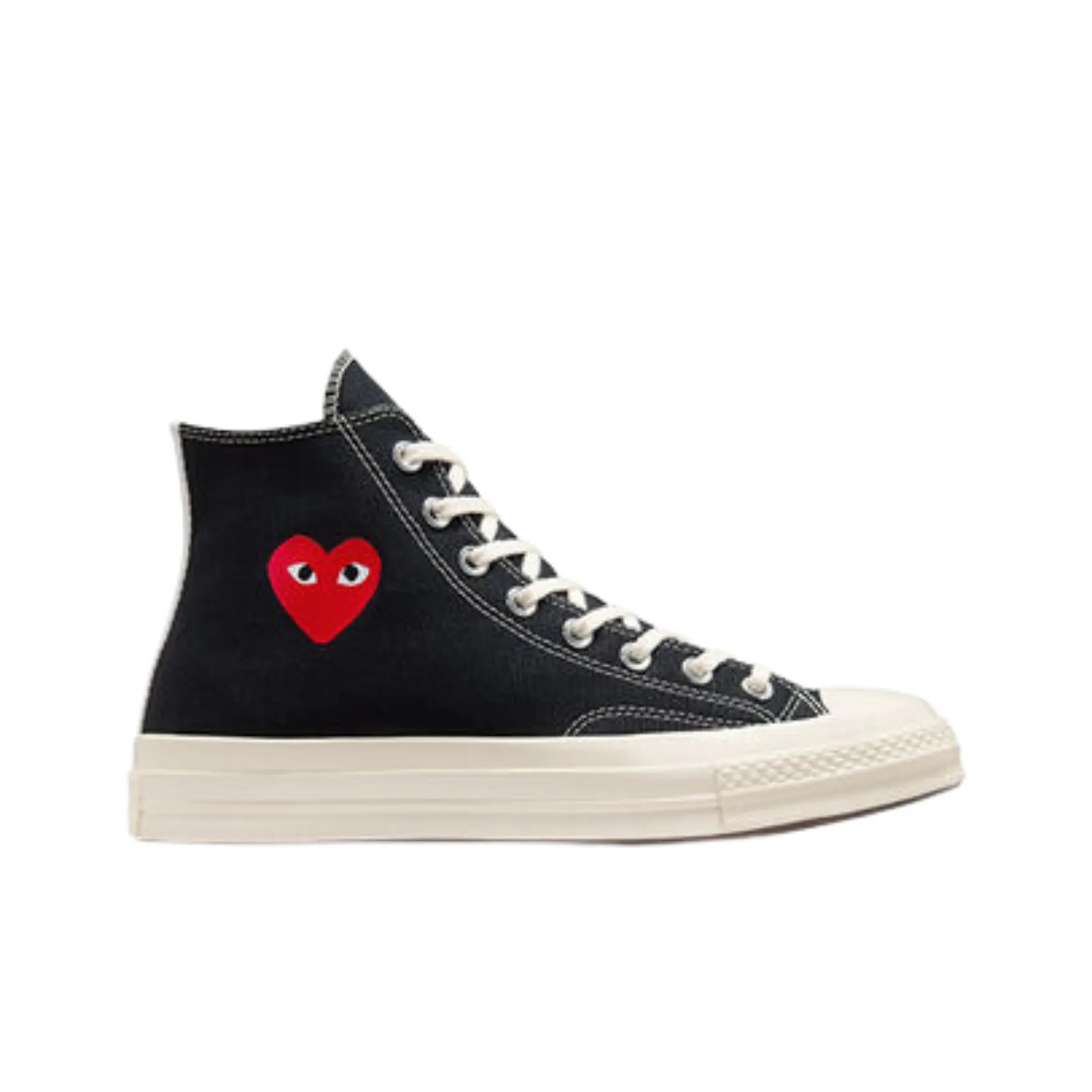 Converse x CDG* Play Single Heart Chuck 70 High Top - Black/Red/Egret