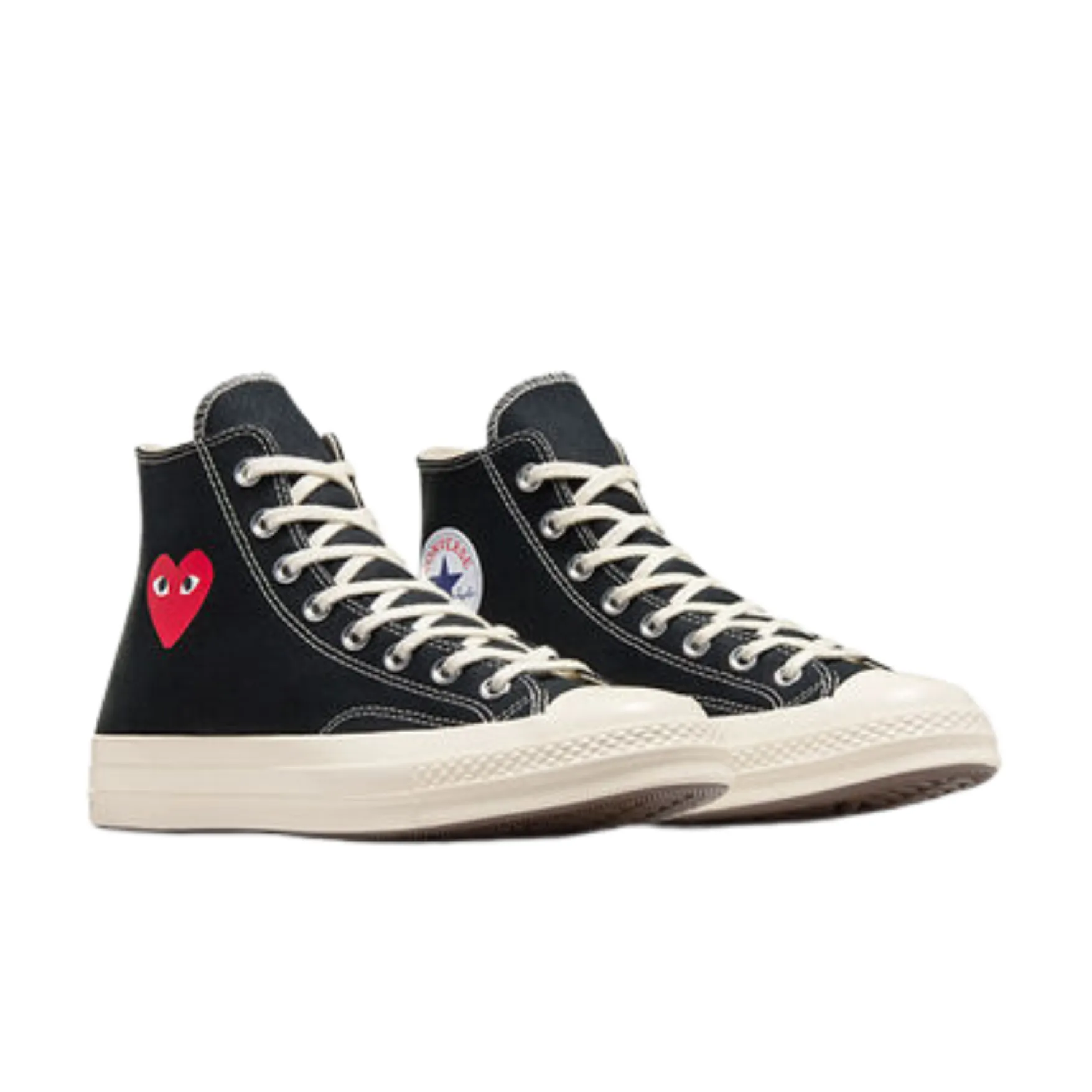 Converse x CDG* Play Single Heart Chuck 70 High Top - Black/Red/Egret