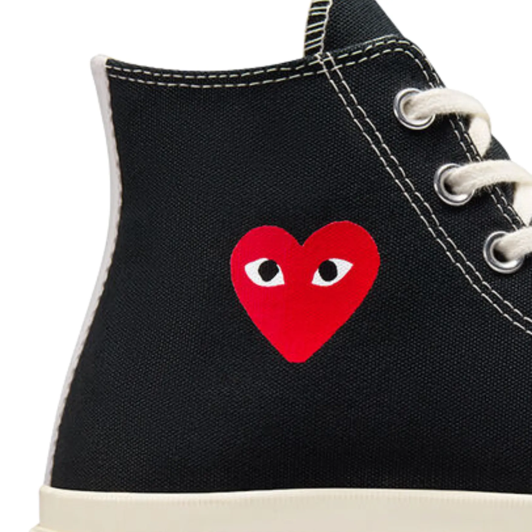 Converse x CDG* Play Single Heart Chuck 70 High Top - Black/Red/Egret