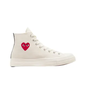 Converse x CDG* Play Single Heart Chuck 70 High Top - Milk/Red/Black